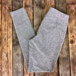 Metallic Silver High Waist Leggings